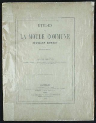 Etudes sur la moule commune (mytilus edulis). Première partie.