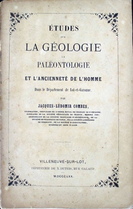 Item #10603 Etudes sur la géologie, la paléontologie et l'ancienneté de...