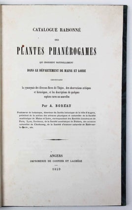 Item #11985 Catalogue raisonné des plantes phanérogames qui croissent naturellement...