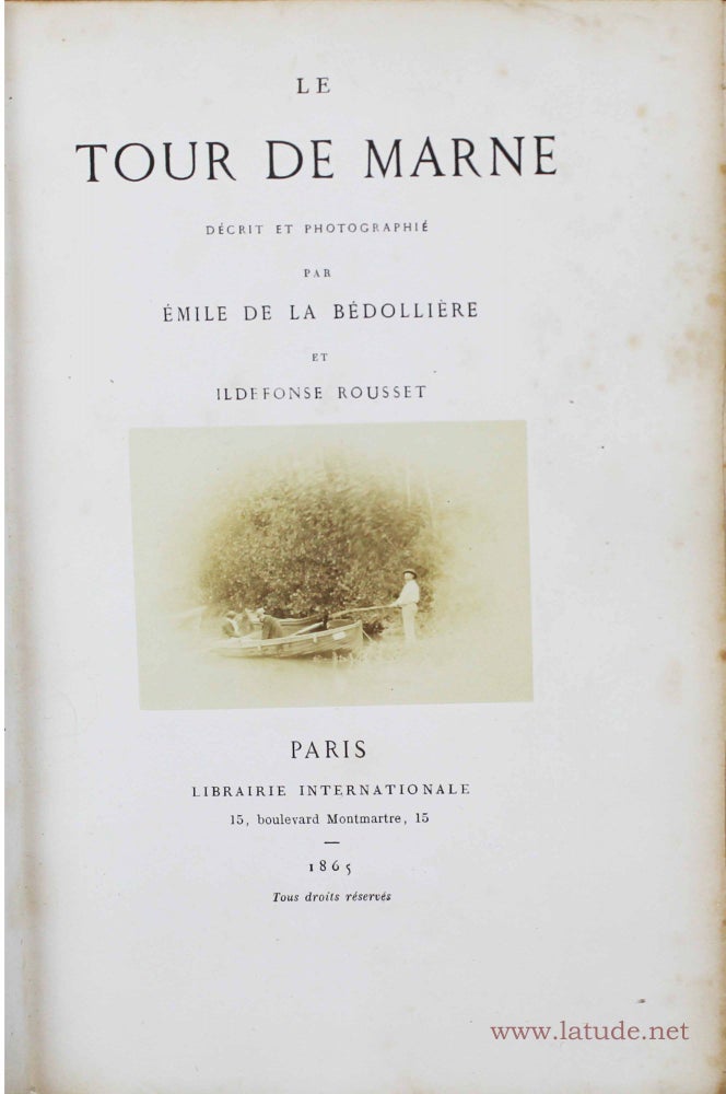Item #13070 Le Tour de Marne décrit et photographié. Emile de LA BEDOLLIERE.