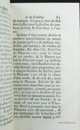 Traité d'horlogerie pour les montres et les pendules, contenant le calcul des nombrs propres à toutes sortes de mouvemens, la manière de faire & de notter les carillons, de changer & de corriger les mouvement du pendule. L'histoire ancienne & moderne de l'horlogerie.