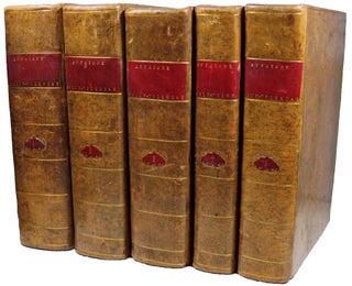 Recueil de 33 pièces (31 imprimées et 2 manuscrites) du procès en réhabilitation de Thomas Arthur de Lally-Tollendal, reliées à l'époque en cinq volumes.