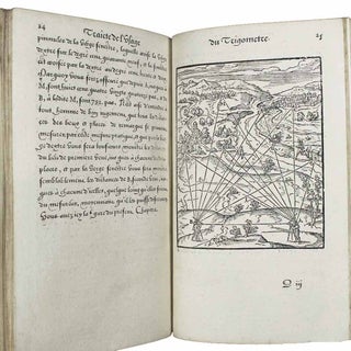 Déclaration et l'usage du Graphomètre, par la pratique duquel l'on peut mesurer toutes distances des choses de remarque qui se pourront voir et discerner du lieu où il sera posé: et pour arpenter terres, bois, prez et faire plans de villes forteresses, cartes géographiques et généralement toutes mesures visibles: et ce sans reigle d'Arithmétique. Inventé nouvellement et mis en lumière par Philippe Danfrie... A la fin de ceste déclaration est adjousté un traité de l'usage du trigomètre.