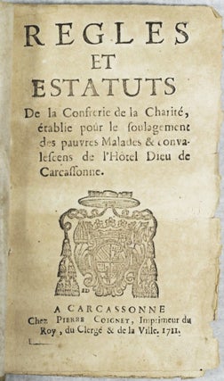Item #14532 Règles et estatuts de la Confrérie de la Charité, établie...