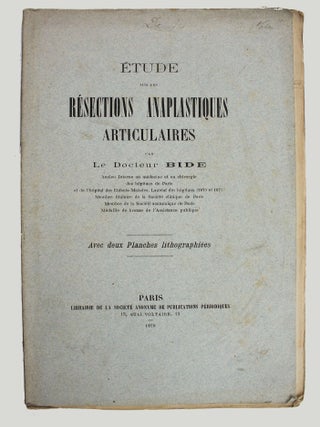Etude sur les résections anaplastiques articulaires.