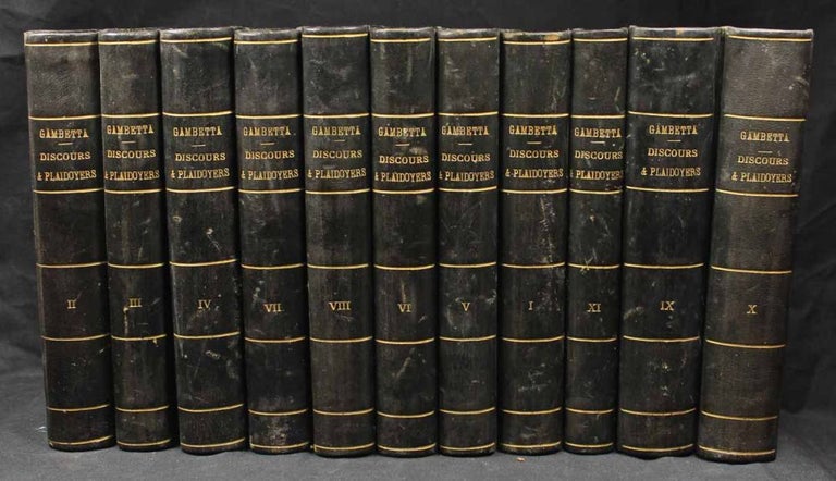 Item #15031 Discours et plaidoyers politiques (14 novembre 1868-18 juillet 1882). Publiés par M. Joseph Reinach. Léon GAMBETTA.