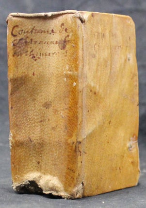 Item #15093 Coustumes de Chasteauneuf en Thimerays. Avec les notes de M. C. Du Moulin: et...