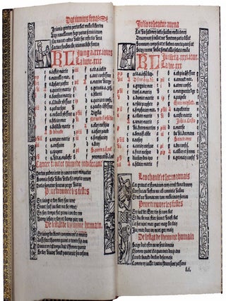 Le grant kalendier et compost des bergiers, composé par le berger de la grant montaigne auquel sont adjoustez plusieurs nouvelles figures et tables, lesquelles sont bien utilles a toutes gens ainsi que vous pourrez veoir cy apres en ce present livre.
