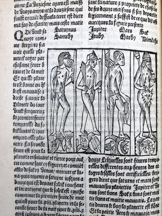 Le grant kalendier et compost des bergiers, composé par le berger de la grant montaigne auquel sont adjoustez plusieurs nouvelles figures et tables, lesquelles sont bien utilles a toutes gens ainsi que vous pourrez veoir cy apres en ce present livre.