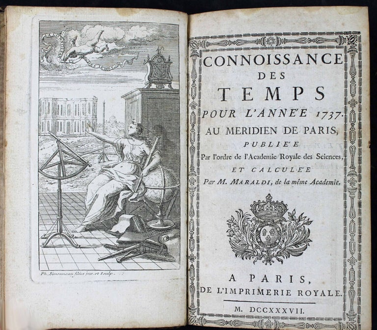 Item #15166 Connaissance des temps pour l'année 1737 au méridien de Paris, publiée par l'ordre de l'Académie royale des sciences. MARALDI CONNAISSANCE DES TEMPS.