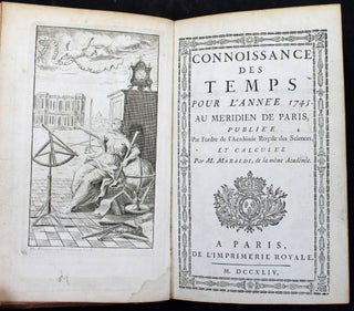 Item #15169 La connaissance des temps pour l'année 1745 au méridien de Paris, publiée par...
