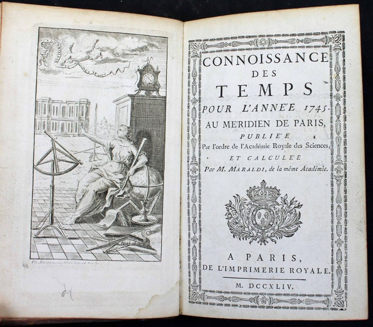 Item #15169 La connaissance des temps pour l'année 1745 au méridien de Paris, publiée par l'ordre de l'Académie royale des sciences. MARALDI CONNAISSANCE DES TEMPS.