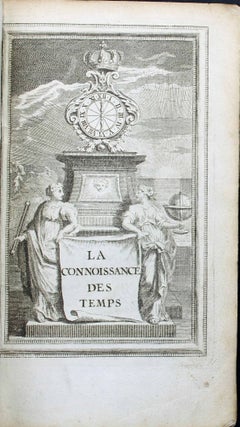 Item #15170 La connaissance des temps pour l'année 1721 au méridien de Paris,...