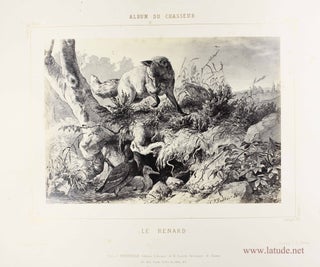 Que Saint Hubert vous garde ! Album du chasseur. Illustré de 12 photographies d'après les dessins de M.C.F. Deiker, légendes par M. A. de La Rue.