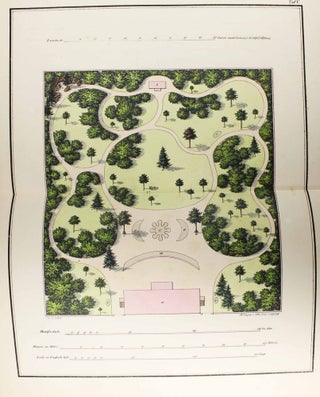 Guide pratique du jardinier paysagiste. Album de 24 plans coloriés sur la composition et l'ornementation des jardins d'agrément à l'usage des amateurs, propriétaires et architectes, accompagnés d'une explication très détaillée. Précédé d'une introduction générale de M. Charles Naudin.