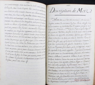 Description des villes que Monsieur de Roissy a parcourues pendant les vacances de l'année 1768. Adressée à Monsieur Du Verney, Conseiller d'État, Intendant de l'École Royale Militaire.
