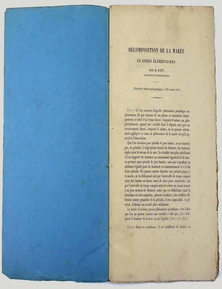 Item #1590 D&eacute;composition de la mar&eacute;e en ondes &eacute;l&eacute;mentaires. HATT.