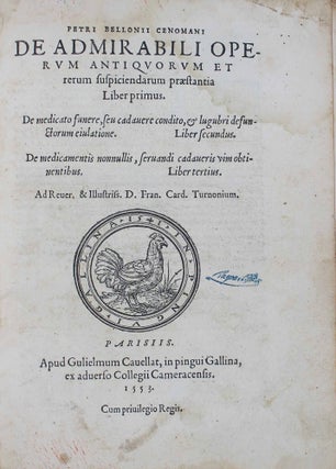 Item #16026 De admirabili operum antiquorum et rerum suspiciendarum praestantia liber primus. De...