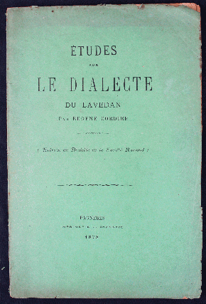 Item #16033 Etudes sur le dialecte du Lavedan. Extraits du Bulletin de la Société Ramond....