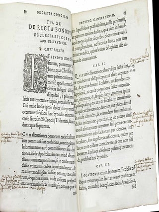 Concilium provinciale Cameracense in oppido Montis Hannoniae habitum anno domini 1586, praesidentibus... dominis Jo. Francisco Bonhomio, episcopo & comite Vercellensi... [legato] de latere, ac Ludovico de Berlaymont, archiepiscopo & duce Cameracensi... Adjectae sunt aliquot constitutiones.