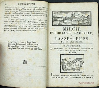 Item #16122 Miroir d’astrologie naturelle ou passe-temps de la jeunesse. Traitant de...