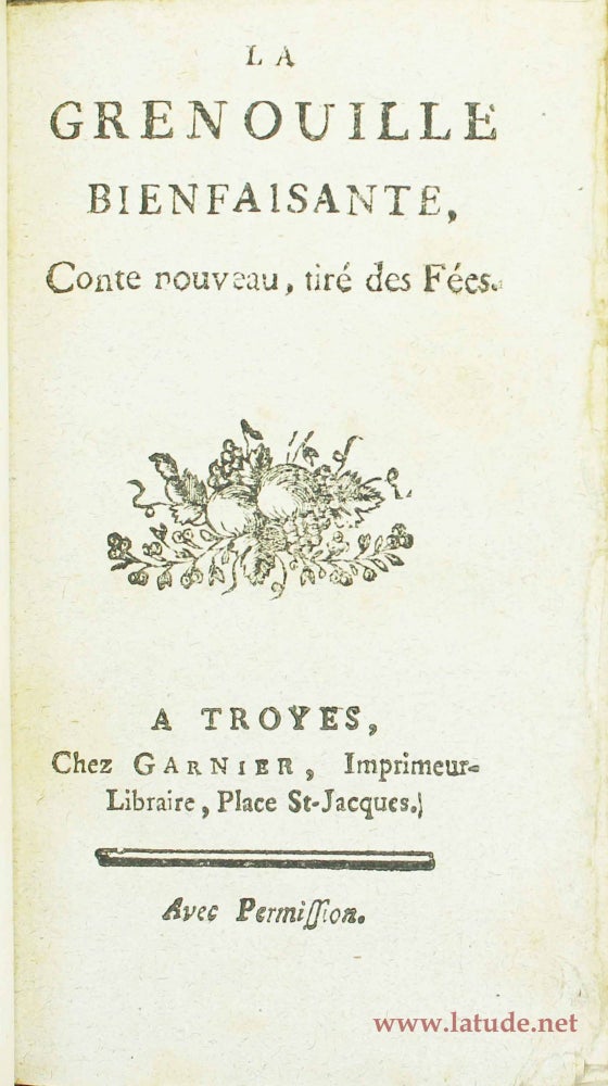 Item #16204 La Grenouille bienfaisante, conte nouveau tiré des Fées. Marie Catherine D'AULNOY.