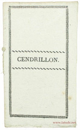 Item #16239 Cendrillon, ou la petite pantoufle de verre. Charles PERRAULT