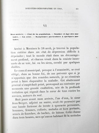 Relation sur une &eacute;pid&eacute;mie d&rsquo;hyst&eacute;ro-d&eacute;monopathie en 1861.