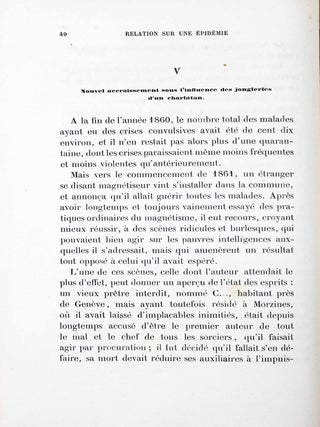 Relation sur une &eacute;pid&eacute;mie d&rsquo;hyst&eacute;ro-d&eacute;monopathie en 1861.