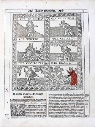 Item #16672 Textus biblie hoc in opere hec insunt. BIBLE