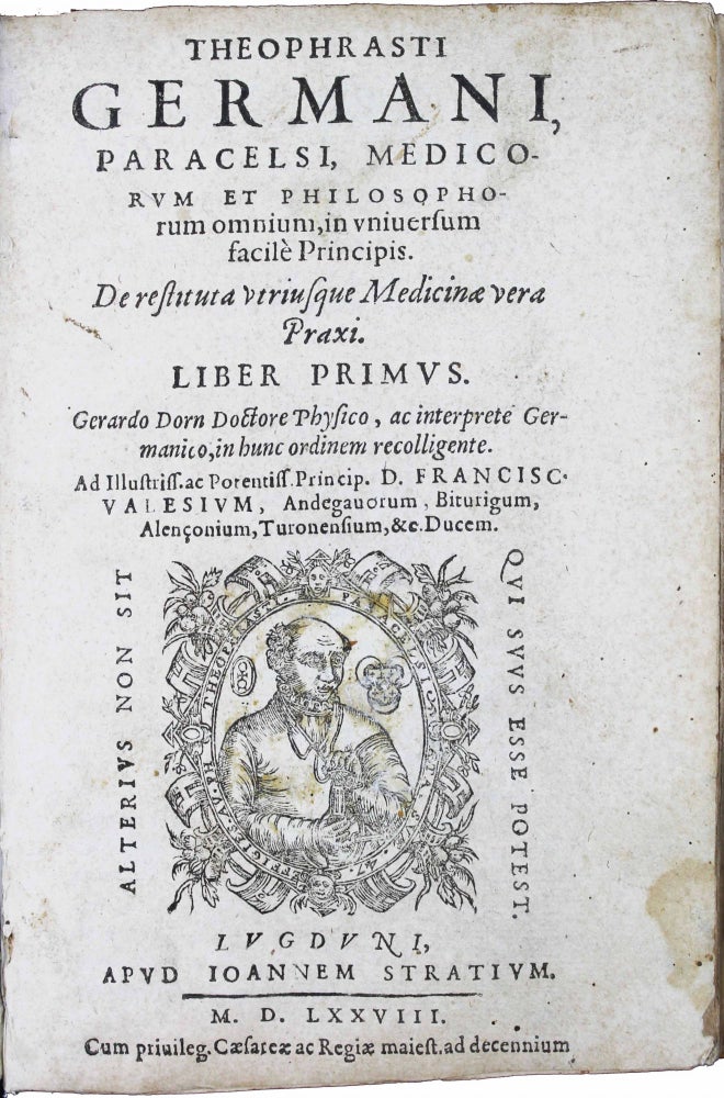 Item #16693 De restituta utriusque medicinae vera praxi. Liber primus. Gerardo Dorn interprete Germanico, in hunc ordinem recolligente. PARACELSUS, Paracelse.