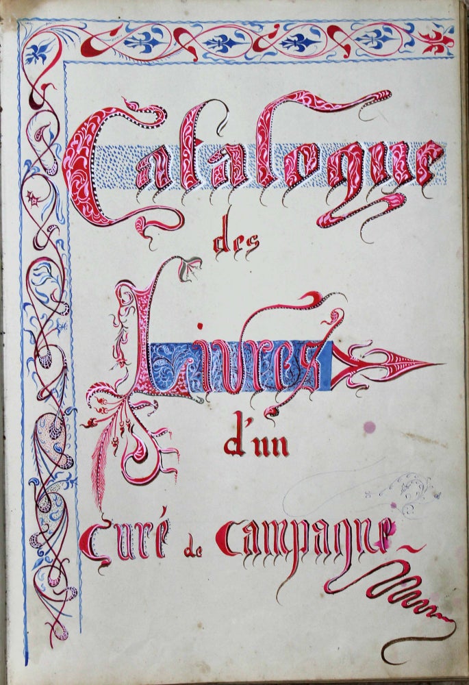 Item #16740 Catalogue des livres d'un curé de campagne. BIBLIOTHEQUE.