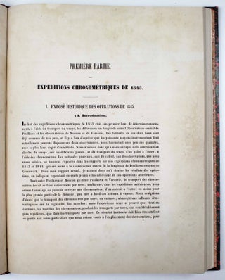 Expéditions chronométriques de 1845 et 1846.