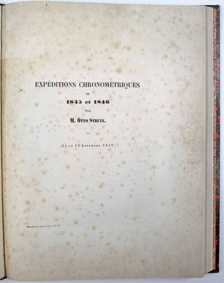 Expéditions chronométriques de 1845 et 1846.