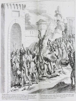 Divers sujets tir&eacute;s de l'Histoire de Toulouse represent&eacute;s en desseins par Raymond la Fage et grav&eacute;s par Fran&ccedil;ois Ertinger.