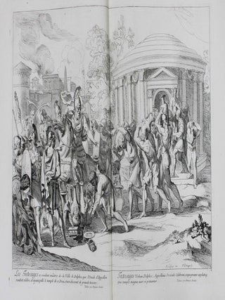Divers sujets tir&eacute;s de l'Histoire de Toulouse represent&eacute;s en desseins par Raymond la Fage et grav&eacute;s par Fran&ccedil;ois Ertinger.