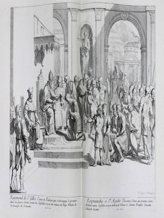 Divers sujets tir&eacute;s de l'Histoire de Toulouse represent&eacute;s en desseins par Raymond la Fage et grav&eacute;s par Fran&ccedil;ois Ertinger.