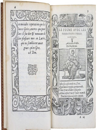 Le Pegme, avec les narrations philosophiques, mis de latin en fran&ccedil;oys par Lanteaume de Romieu gentilhome d'Arles.