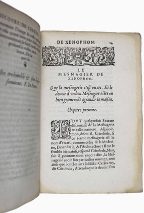 Item #16872 Le Mesnagier, plus un discours de l'excellence du mesme autheur. XENOPHON
