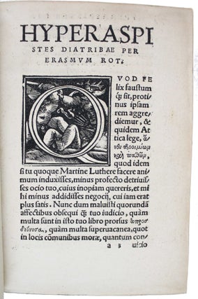 Item #17078 Hyperaspistes diatribae adversus Servum arbitrium Martini Lutheri. [avec :]...