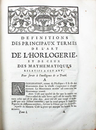 Traité de l'horlogerie méchanique et pratique. Approuvé par l'Académie Royale des Sciences.