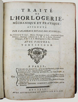Traité de l'horlogerie méchanique et pratique. Approuvé par l'Académie Royale des Sciences.