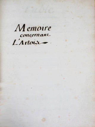 M&eacute;moire concernant l'Artois.