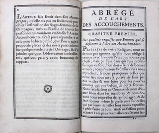 Abrégé de l'art des accouchements, dans lequel on donne les préceptes nécessaires pour le mettre heureusement en pratique, & auquel on a joint plusieurs observations intéressantes sur des cas singuliers. Ouvrage très utile aux jeunes sages-femmes, & généralement à tous les élèves en cet art, qui désirent de s'y rendre habiles. Nouvelle édition, avec figures gravées en taille-douce & imprimées en couleurs.