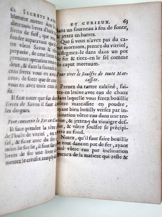 Plusieurs secrets rares et curieux, pour la gu&eacute;rison des maladies, pour la m&eacute;tallique, l'oeconomique & les teintures, la m&eacute;decine du Flos-caeli & autres curiosit&eacute;s.
