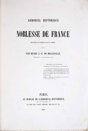 Armorial historique de la noblesse de France, recueilli et rédigé par un comité.