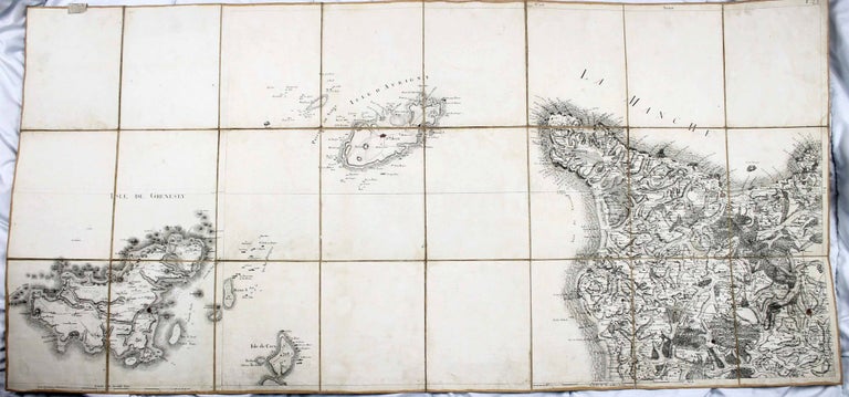 Item #17673 Carte de Cherbourg et Guernesey. N° 125. Feuille 22. César-François CASSINI.