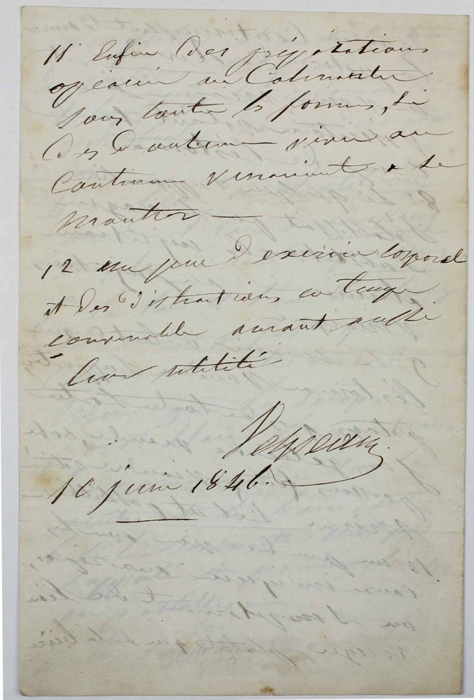Item #17738 Ordonnance autographe signée. Alfred VELPEAU.