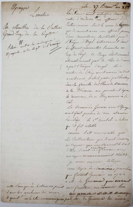 Item #17809 Manuscrit au sujet du rétablissement d'un viguier en Andorre. ANDORRE