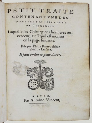 Petit trait&eacute; des hernies contenant une des parties principales de chirurgie, laquelle les chirurgiens hernieres exercent.